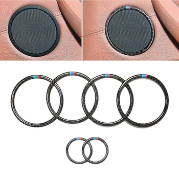 

Carbon Fiber Door Speaker Ring Loudspeaker Cover Protective Trim For BMW X5 F15 X6 F16 2014 2015 2016 2017 2018 Sticker