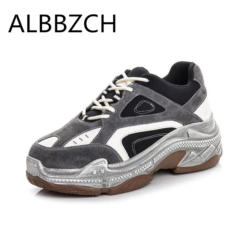 

Women Vulcanized Casual Shoes Woman Platform Sneakers Ladies Girls Fashion Sport Chunky Dad Shoes Height Increase Leisure Shoes
