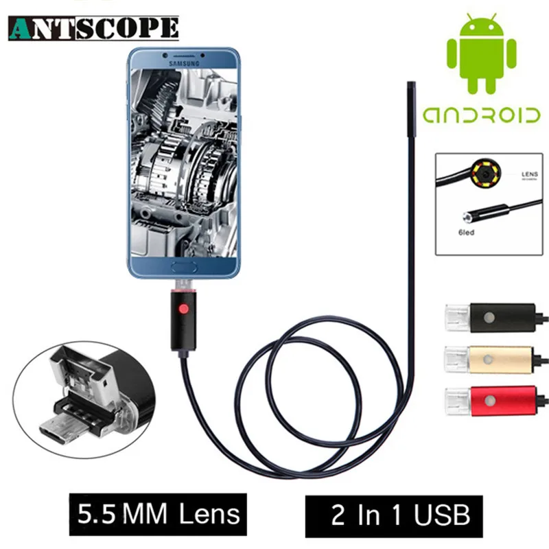 

Antscope 7mm/5.5mm Endoscope Camera USB Android Inspection Camera Waterproof Borescope for Engine/Sewer/Pipe/Vehicle 5