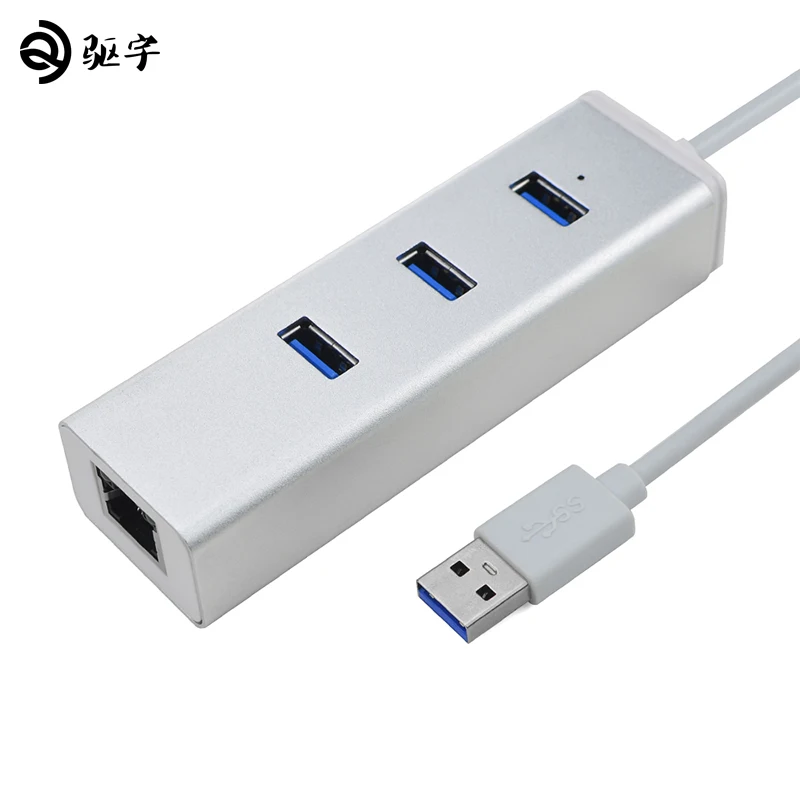 

USB 3.0 Ethernet Adapter with 3 Ports USB 3.0 HUB USB rj45 Gigabit Ethernet Lan 10/100/1000 Mbps Network Card for Macbook Laptop