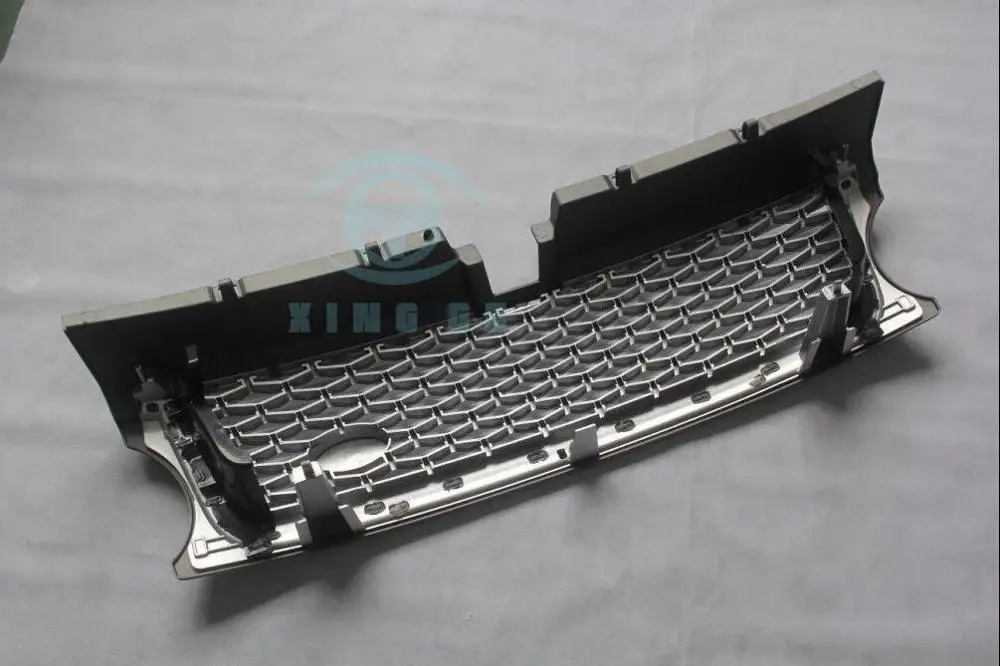 Серебро для 2010-2013 Land Rover Range Rover Sport передняя решетка сетки гриль