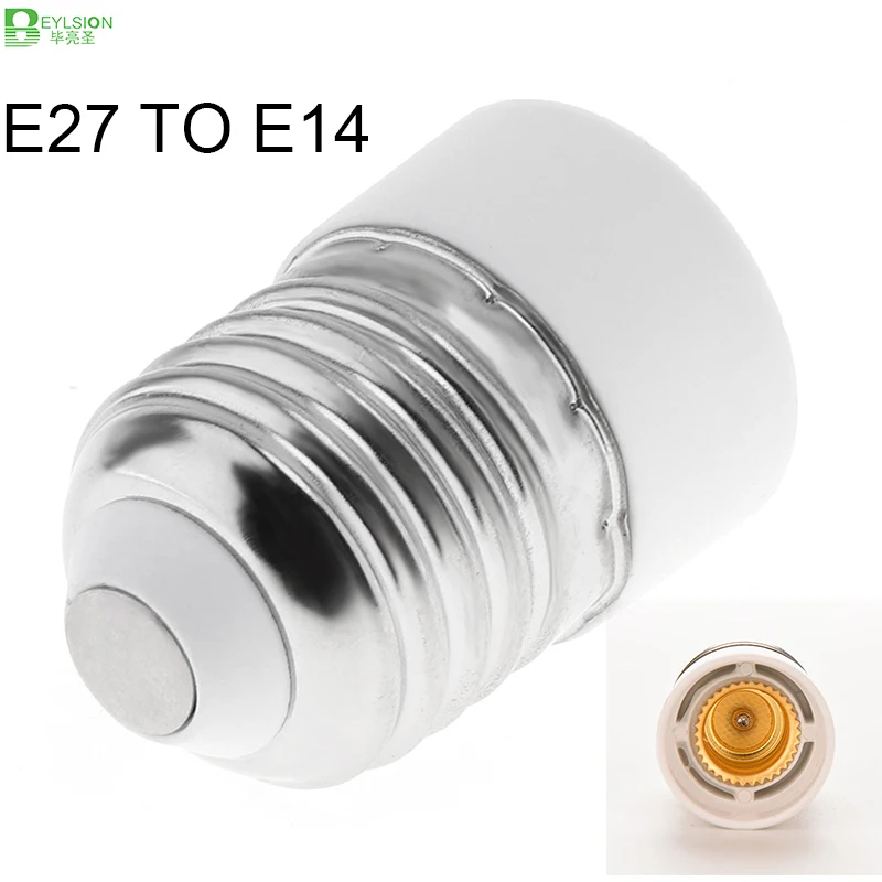 BEYLSION Converter E27 TO E14 Adapter Conversion Socket ABS Material Fireproof Socket Adapter Lamp Holder