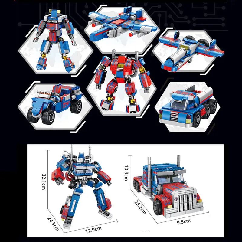 

Panlos 621018 833Pcs Technic Robot Series The Changing Robot Set Building Blocks Bricks Big Truck Robot Kids Car Toys Gifts