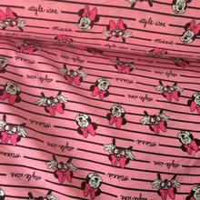 170*50 см очки Минни эластичность knittend Хлопок Ткань для шитья жира лоскутное мальчик детская ткань