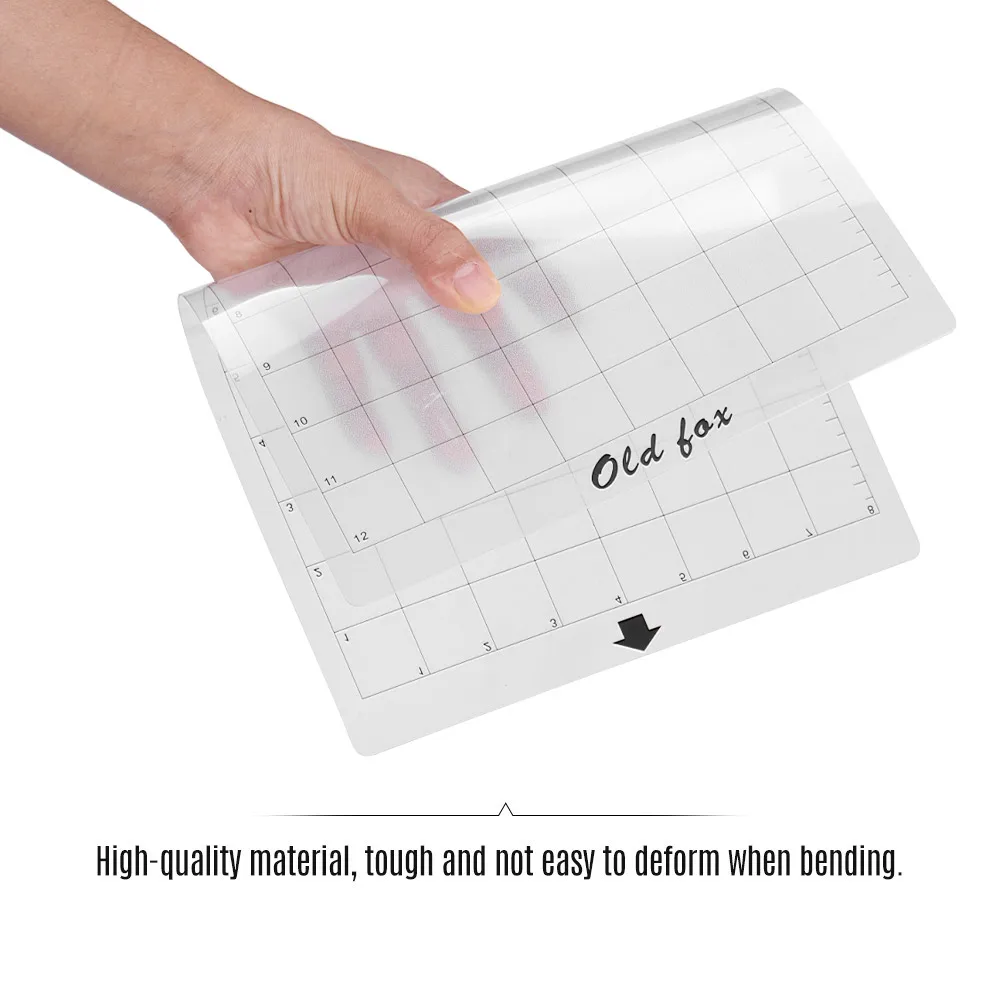Lingge Alfombrilla Adhesiva Transparente de Repuesto para tapete de Corte de 3 Piezas con Rejilla de medición para la máquina Plotter Silhouette Cameo Almohadilla Especial para máquina de Designer