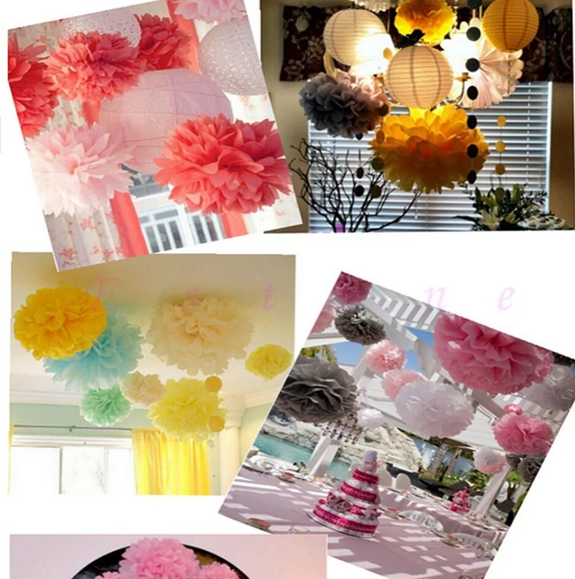 29 Colors Avaiable Tissue Paper Pompom Rose Baby Shower Wall