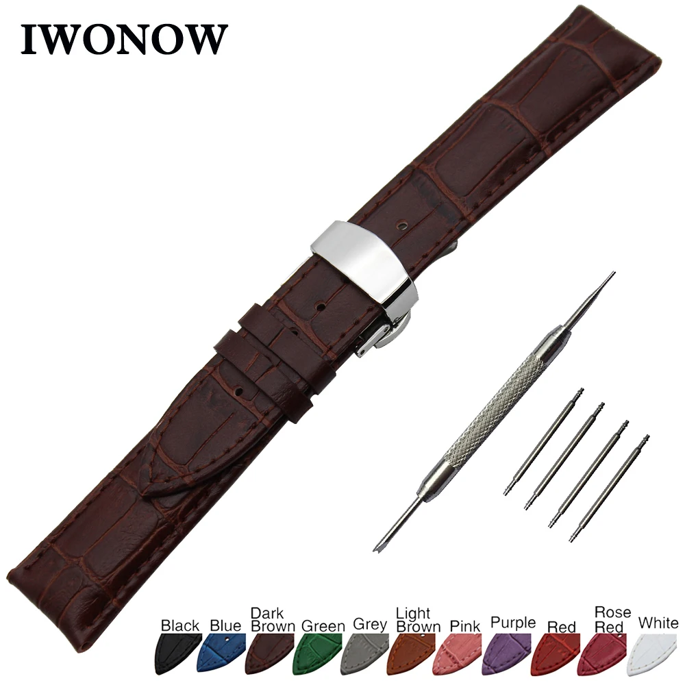 Genuine Leather Watch Band for Certina Victorinox Tissot Butterfly