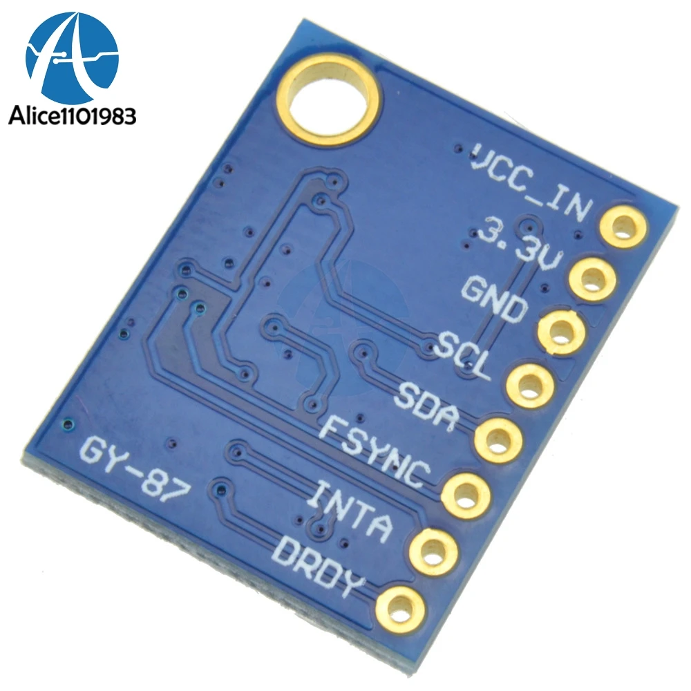 1 комплект GY-87 HMC5883L MPU6050 BMP180 10DOF модуль датчика GY87 для Arduino 5 В мощность высокая точность