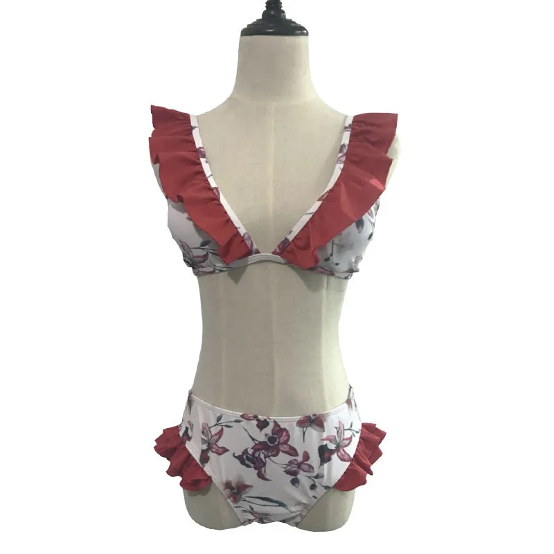 

2018 Swimsuit Bikini Set Push Up Swimwear Banting Sexy Solid Bikinis Women Suit Swimming