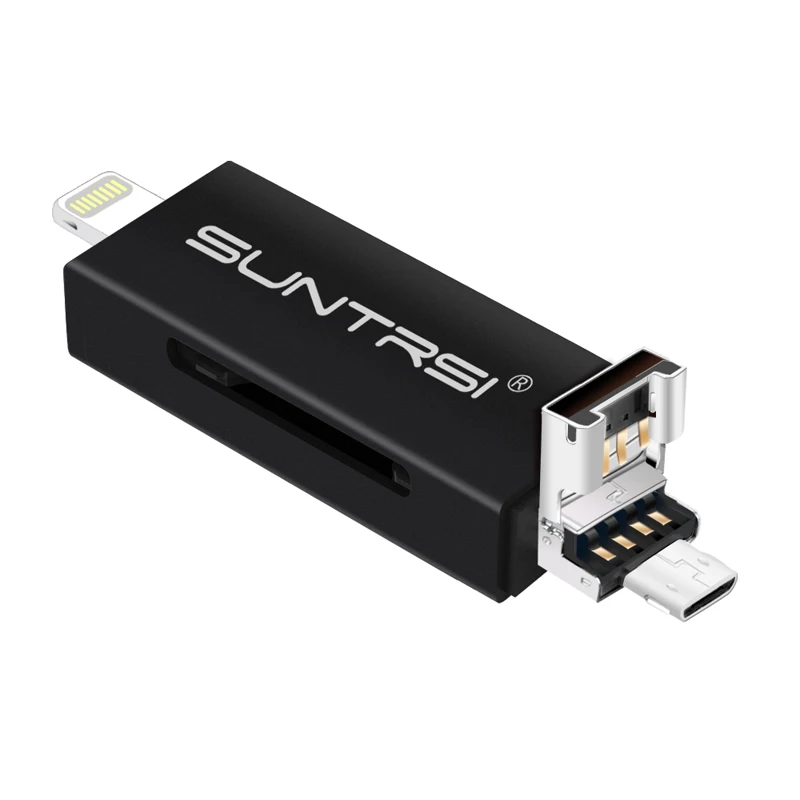 

Suntrsi OTG Card Reader USB 3.0 Micro SD TF USB Card Reader High Quality 6 in 1 Lightning Smart Card Reader USB