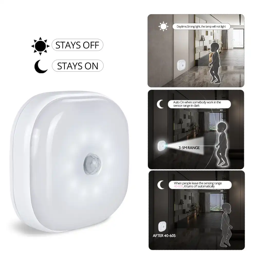Foxanon Under Cabinet Light Pir Motion Sensor Lamp Wireless Smart Foxanon Under Cabinet Light Pir Motion