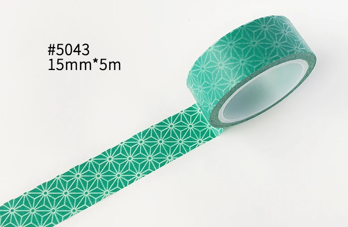24 дизайна букв/полоса/кружево/лицо/основной узор японский васи лента декоративная клейкая DIY маскирующая бумажная лента наклейки этикетка - Цвет: 5043