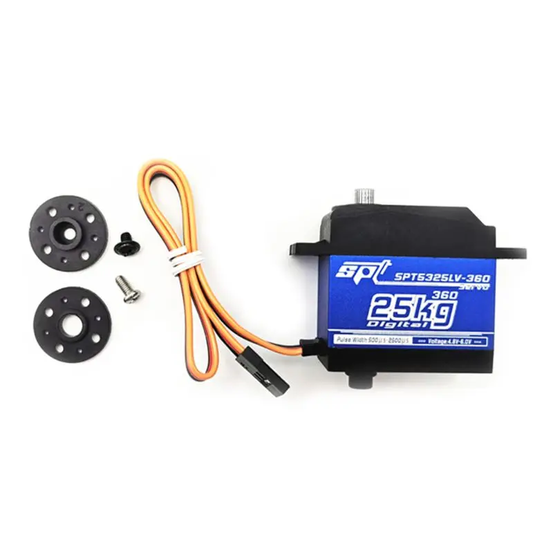 

SPT5325LV-360 25KG Digital 360 Degree Large Torque Dual Bearing Linear Change Metal Gear Servo