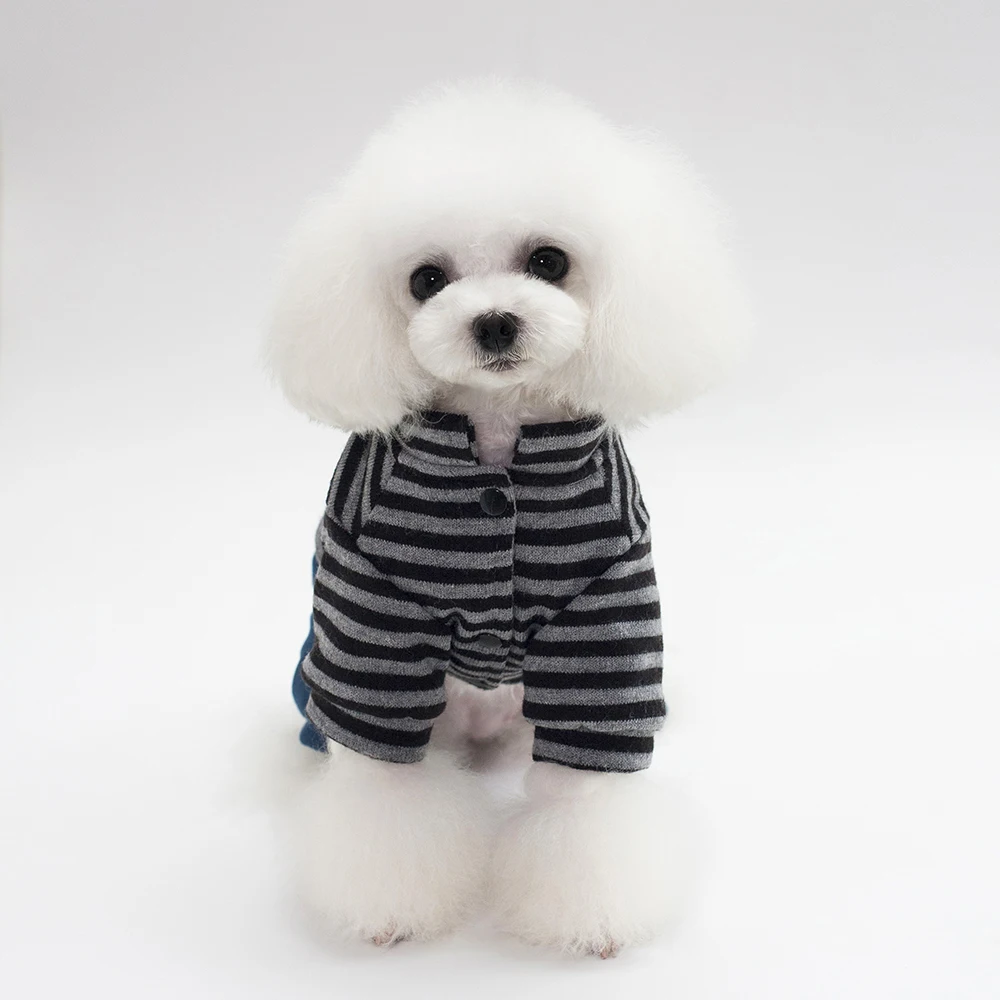 XS-XXL Cute Striped Sweater Pet Dog Clothes Coat Jacket Puppy Small Dogs Cat Costume Apparel Hoodies Chihuahua Warm Soft (2)