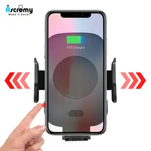 QI автомобильное беспроводное зарядное устройство инфракрасное крепление датчика подставка Быстрая зарядка для iPhone XS Max XR X samsung Galaxy Note 10 9 S10 Plus S9 S8