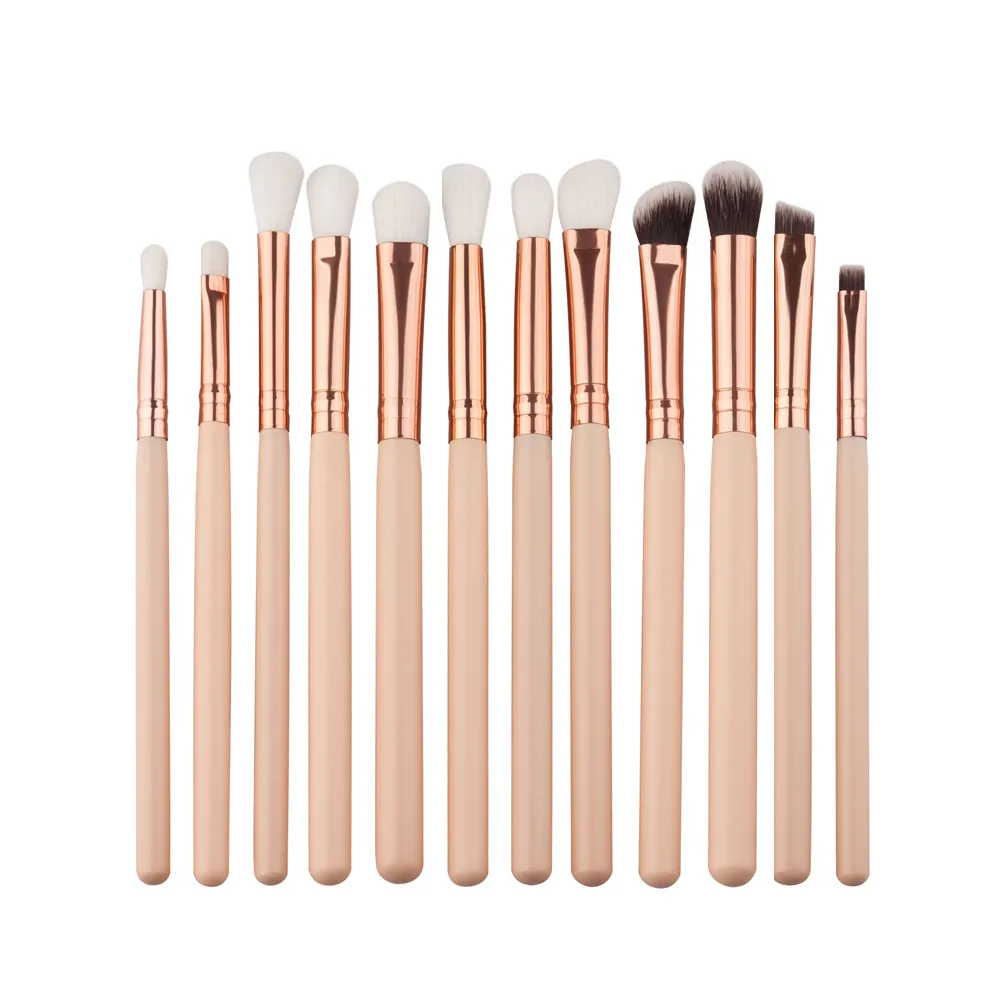 

12Pcs Makeup Brush Tool Kit Portable Mini Cosmetic Eyebrow Eyeshadow Brush Makeup Brush Sets Fast delivery Dropshopping 3