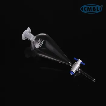

250ml Glass Separating Funnel 3.3 Borosilicate Glass Lab Glassware PTFE Stopper Clear And Thick