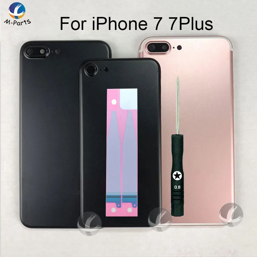 

For iPhone 7 7 Plus Metal Back Housing OEM AAA Rear Case Battery Cover Door Middle Frame Middle Chassis Lid Body + Free Gift