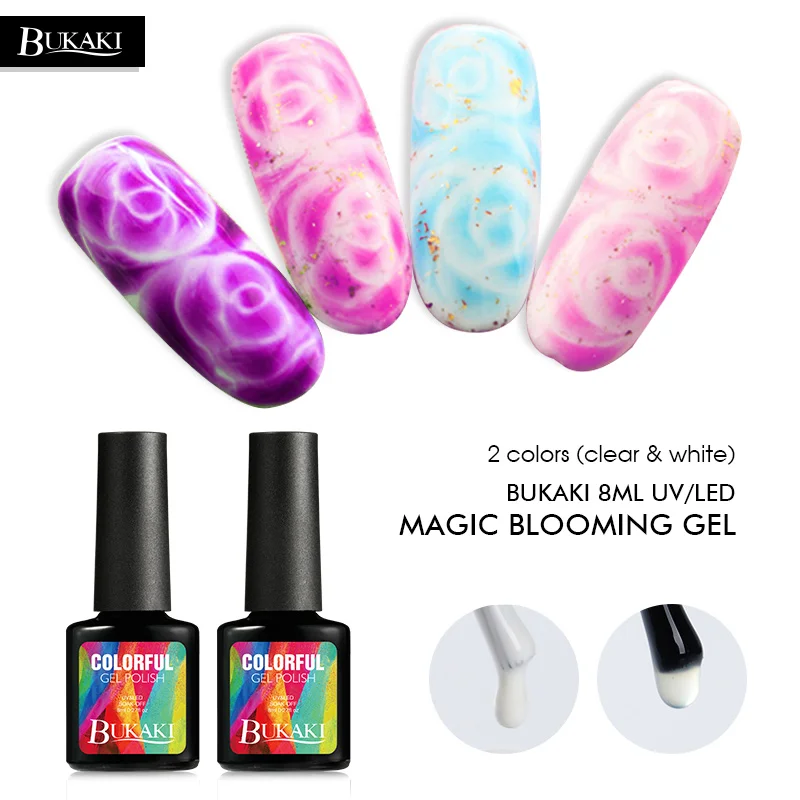 

BUKAKI Blossom Nail Polish Hybrid Paints Esmalte Flower Blooming Nail Gel Soak Off UV Gel for Manicure Nail DIY
