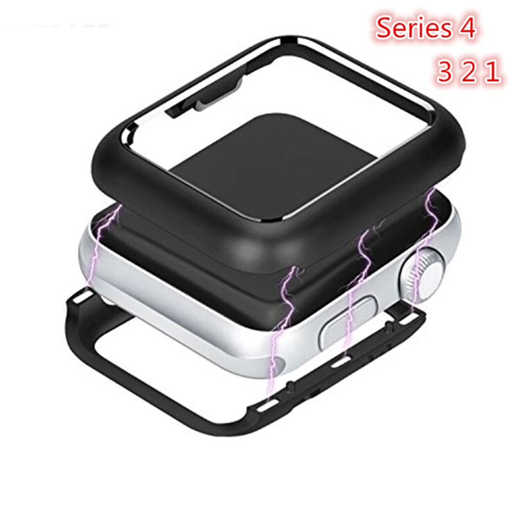 

Case cover For Apple Watch 4 3 2 1 band case 44mm/40mm iwatch band 42mm 38mm Metal magnetic adsorption protective frame shell