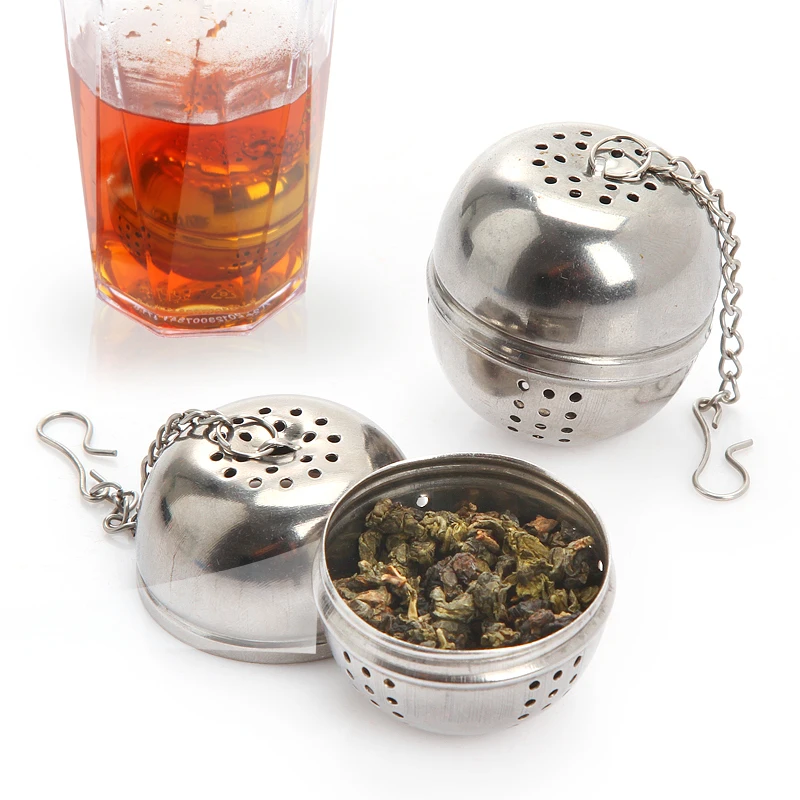 1PC Stainless Steel Tea Infuser Ball Sphere Mesh Tea Strainer Handle