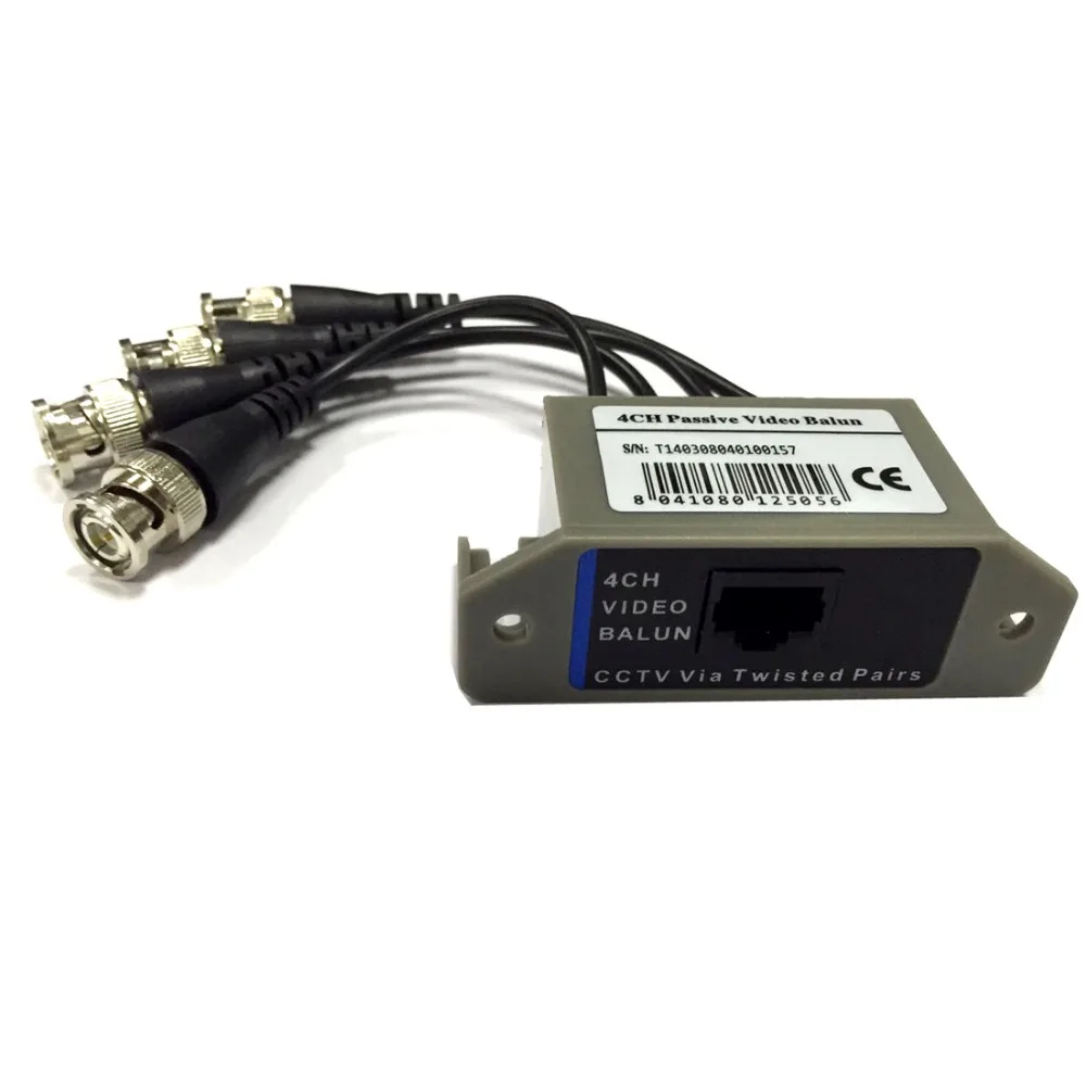 4CH HD пассивный видео компенсационный трансивер BNC для UTP RJ45 видеонаблюдения через витыми парами для AHD TVI камера CVI цифровой
