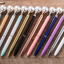 Новая модная большая жемчужина металлическая шариковая ручка королева бизнес подарок Ювелирная шариковая ручка