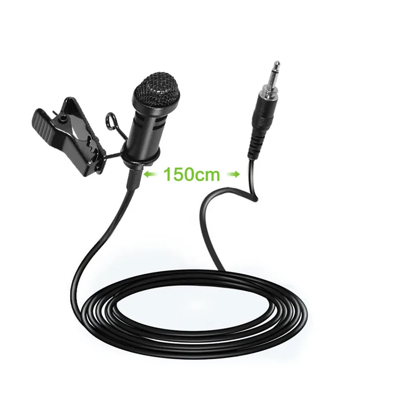 

Pro Lavalier Lapel Stereo Cardioid Condenser Microphone For Sennheiser Wireless BodyPack Transmitter 3.5 mm Lockable Q103