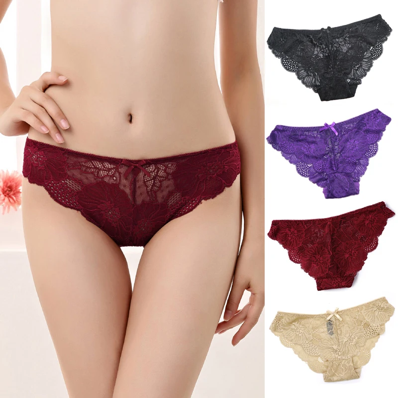 1pcs Sexy Lace Panties Women Fashion Lingerie Ultra-thin Briefs High Quality Cotton High Waist Cute Breathable Women Underwear