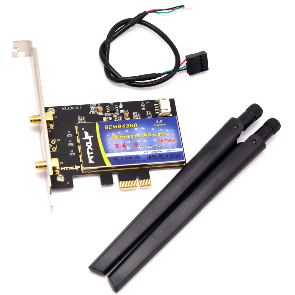 WTXUP for BCM94360CS2 1200Mbps 802.11ac Desktop Wireless LAN