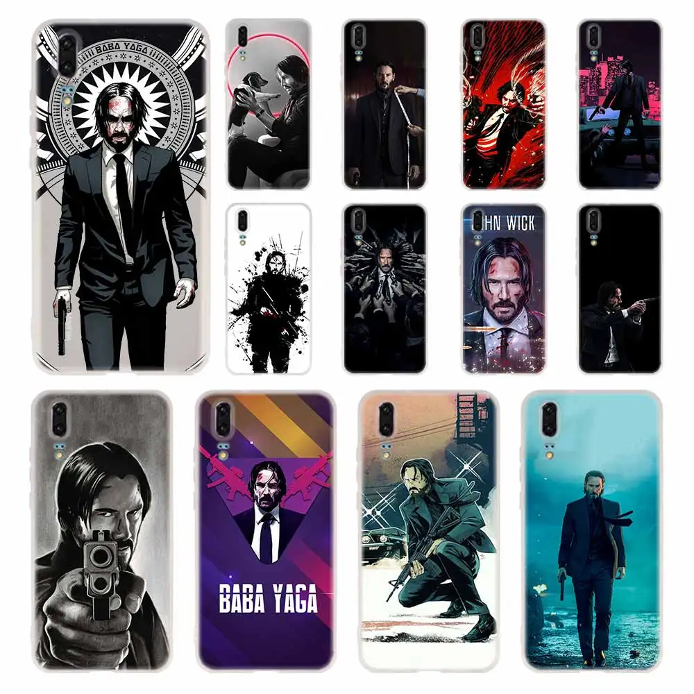 John Wick Silicone Coque Soft Case For Huawei P50 P40 P10 P20 P30 Lite Pro P Smart Z 2020 2019 Cover | Мобильные телефоны и