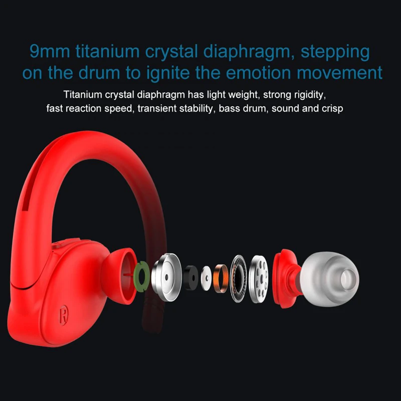 Спортивные наушники для бега без рук со встроенным mp3 плеером водонепроницаемые