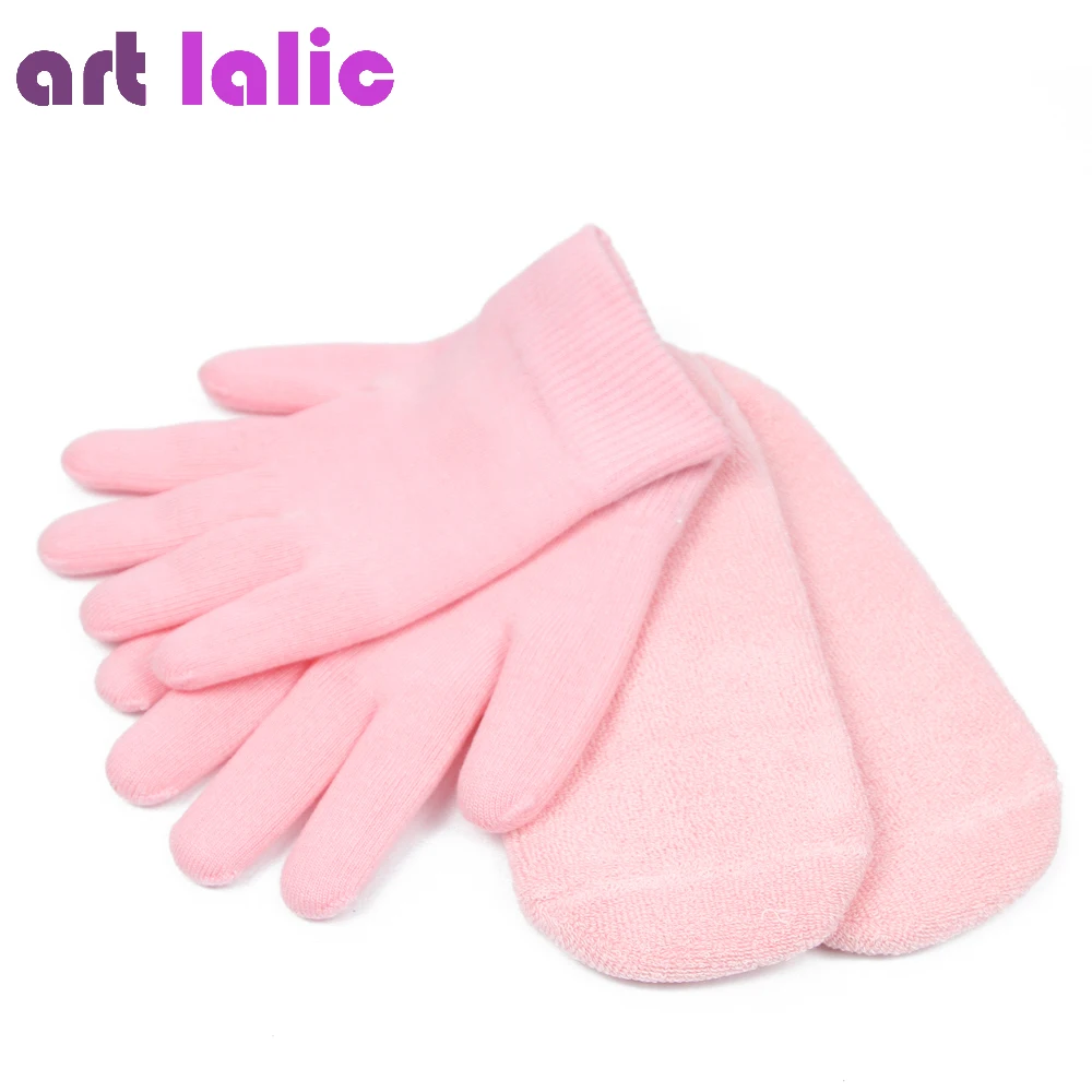Gel Spa Gloves Moisturizing Whitening Exfoliating Pink Mask Ageless