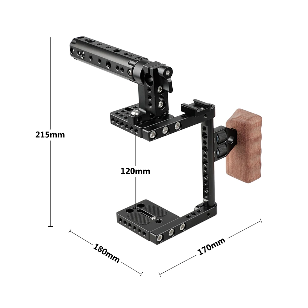  CAMVATE Camera Rig w/Top Handle Tripod Mount Plate for Canon Nikon Panasonnic C1175 (left hand) cam