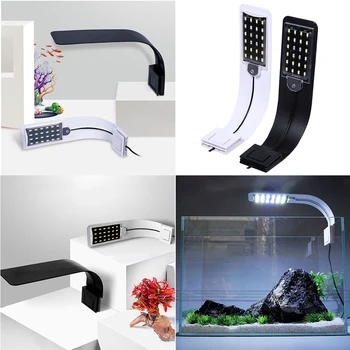 

10W Super Slim LED Aquarium Light Plants Grow Lighting quatic Plant Lighting Waterproof Clip on Lamp For Fish Tank 2019 Fashion