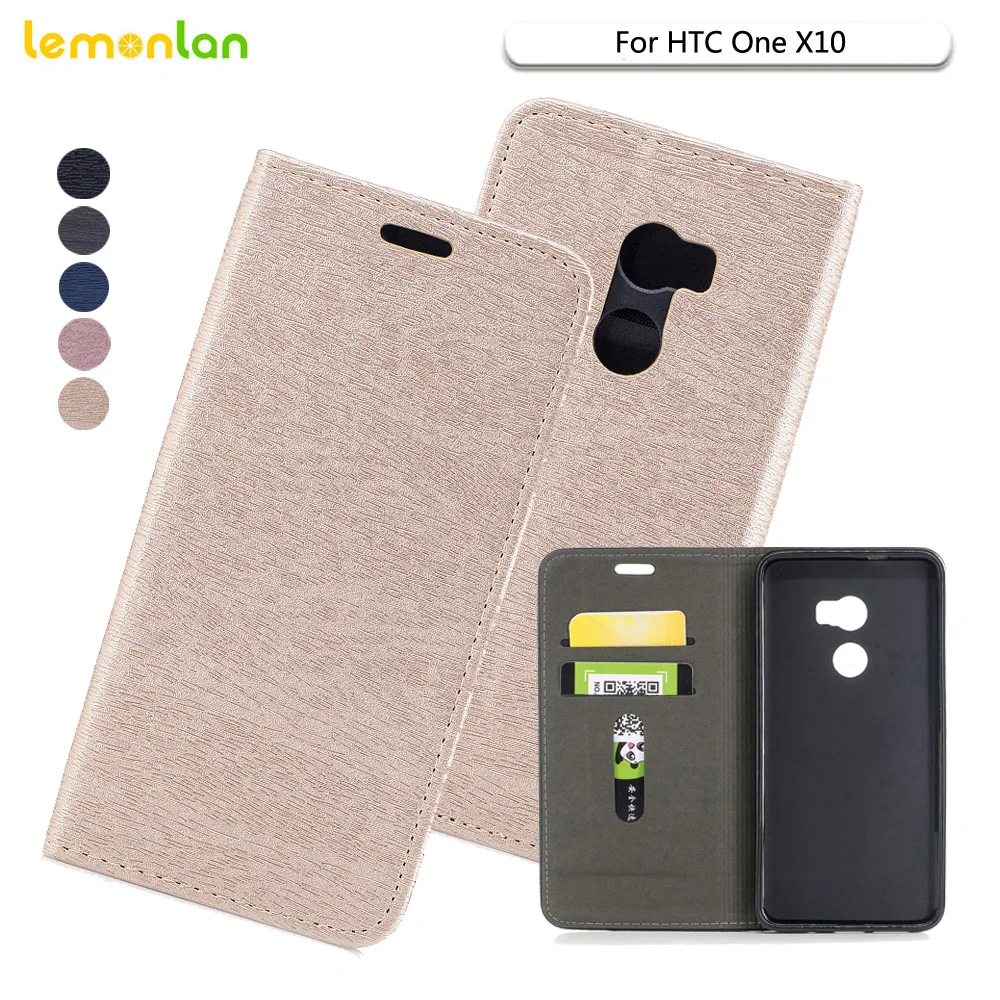 

Lemonlan for HTC X10 Phone Case Fashion Wood Grain Flip Magnetic PU Leather Stand Cover for HTC One X10 5.5inch Shell Bag
