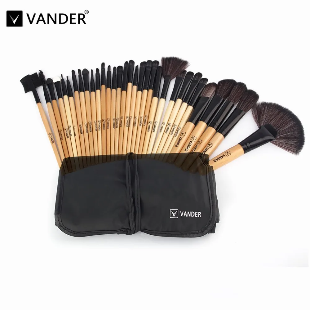 Buy Professional Brown Makeup Brushes Set 32 Pcs Make Up Tools Kit Premium Full