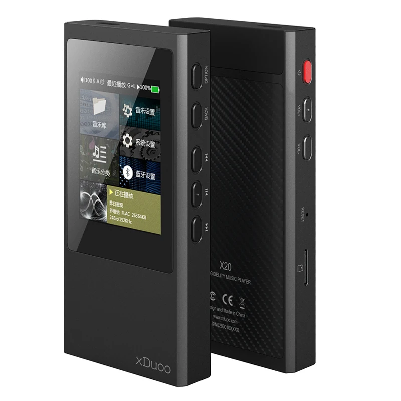 

MP3 xDuoo X20 Native DSD256 Lossless Music Player Hifi Portable Bluetooth 4.0 Players USB DAC ESS9018Q2M 2.5 Balance Output 2018