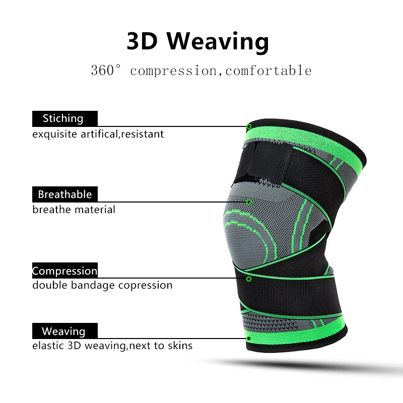 Спортивные 3d под давлением Фитнес бег повязка для катания на велосипеде колено