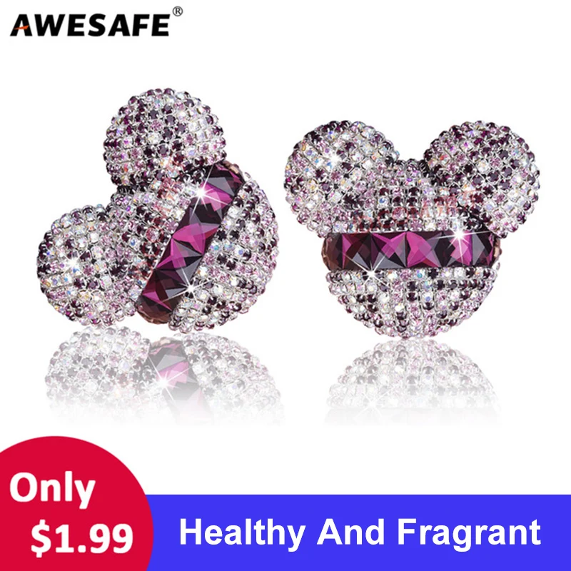 

AWESAFE Car styling Perfumes Exquisite Diamond Air Freshener Air Conditioning outlet Perfume Auto Clip Freshener Decoration