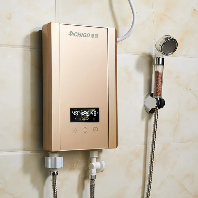 8kw Высокая мощность быстрый нагрев Электрический водонагреватель нагрева воды машина для ванной душ постоянная температура стены