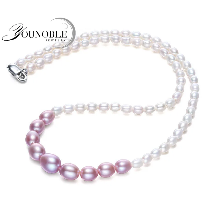 

Real Choker Freshwaterwater Pearl Necklace For Women,white Gradient Small Pearl Necklace Girl Birthday Gift