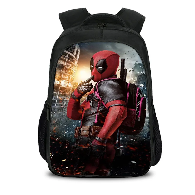 

15.7 inch Deadpool Dead pool Comic Hero Boy Girls School Bag Book Bag Backpack Children Students Mochila Back to School Gift