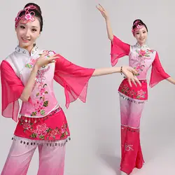 Disfraces hanfu костюм для китайского традиционного танца групповой этап веер для представлений костюм барабан одежда костюмы квадратный