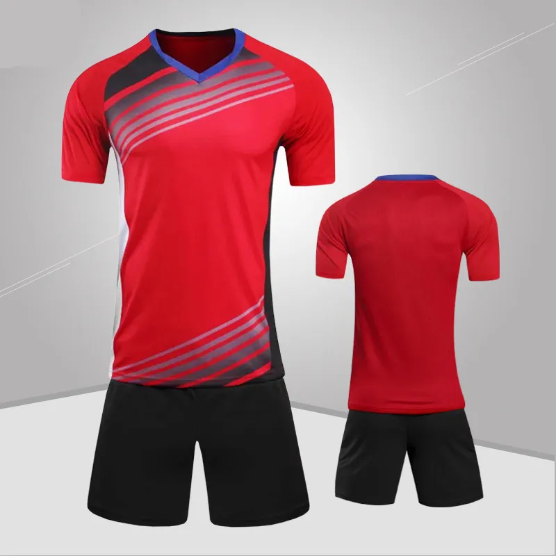 2017 new polyester boys men football jerseys set blank soccer uniforms kids team training suits ...
