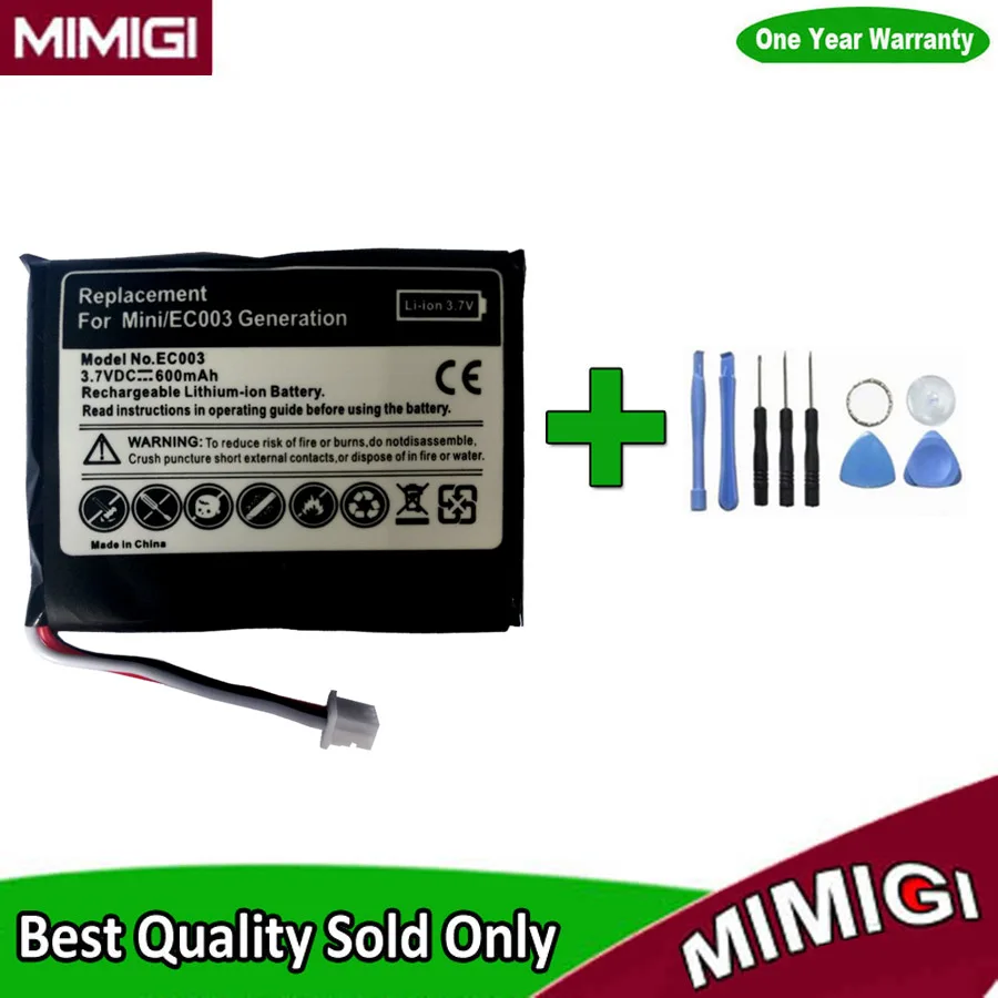 

Toolsets + Original Replacement 600mAh Battery For IPOD MINI EC003 EC007 4GB 1st 2nd Gen Accumulator Batterie AKKU