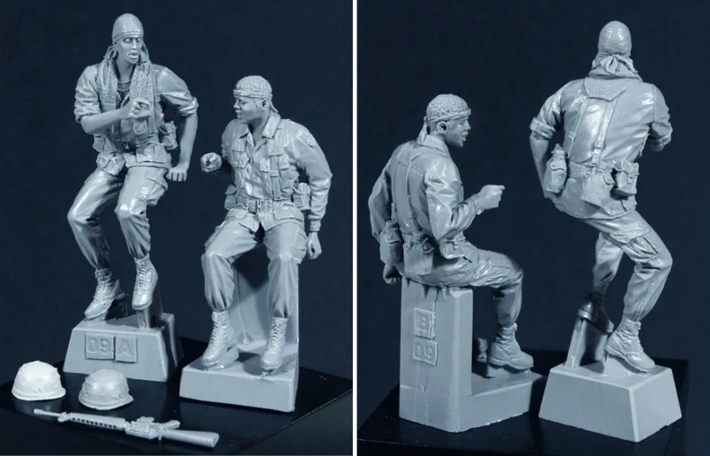 1:35 resin soldiers figures model Vietnam War US soldiers 2 XD157