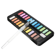 Портативный твердый акварельный набор пигментов для студентов товары для рукоделия 24 ярких цвета Акварельная краска пигмент набор