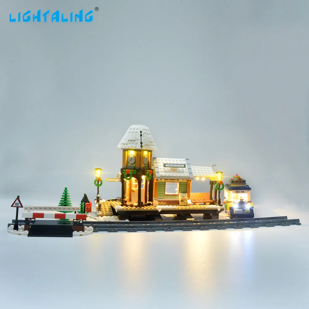 Осветительный светодиодный набор(только световой набор) для Creator Expert зимняя деревенская станция Строительная модель совместима с 10259