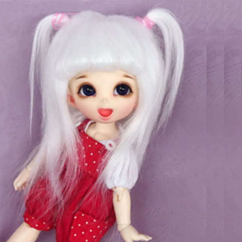 [Wamami] белый длинный шерстяной парик/волосы для 1/8 Pukifee Ae Lati BJD Dollfie 14 см|wool wig|bjd wig hairbjd